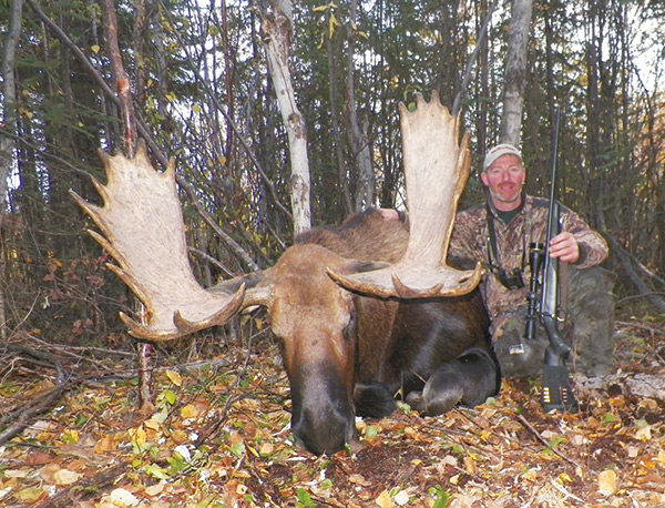 Jack Spencer Junior with an alaskan moose
