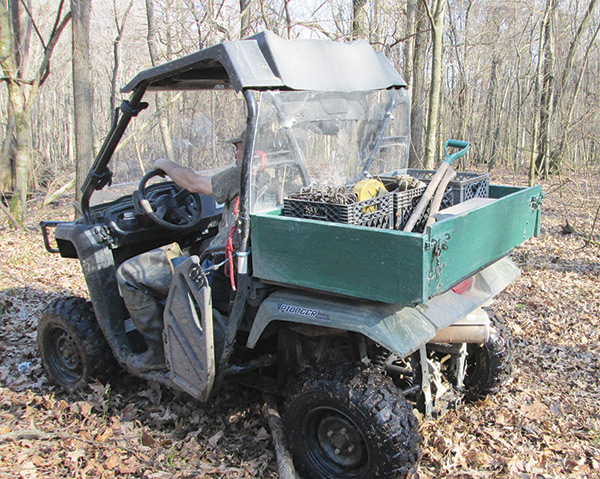 ATV equipped for trapping
