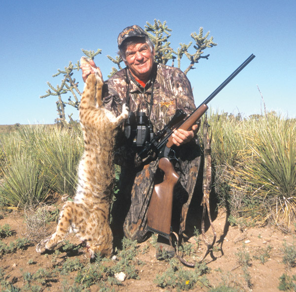 Judd Cooney with bobcat