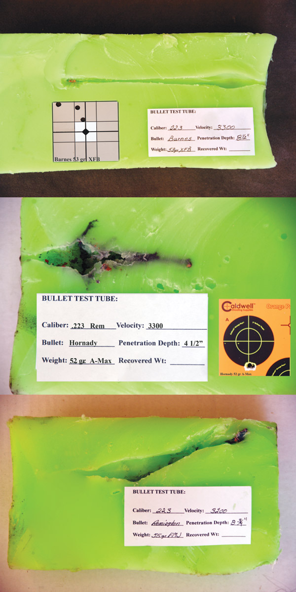 Ballistic Gel Tube Results