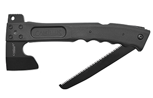 camillus camtrax 3-in-1 hatchet with hammer head and folding saw
